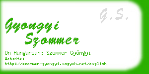 gyongyi szommer business card