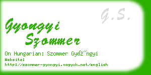 gyongyi szommer business card